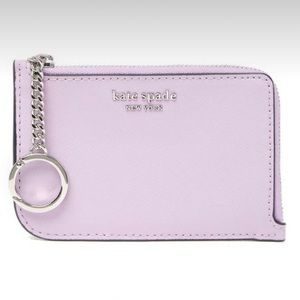 KATE SPADE | NWT Cameron Medium L-Zip Card Holder Wallet in Lavender Mist
